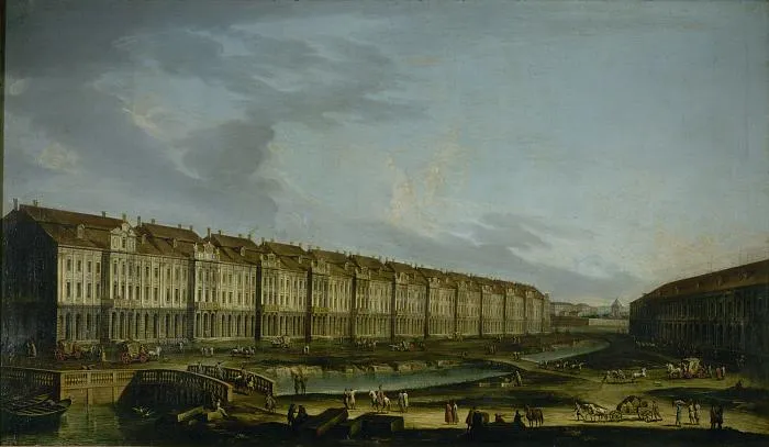 Unknown painter. The Twelve Colleges Building in St.Petersburg
